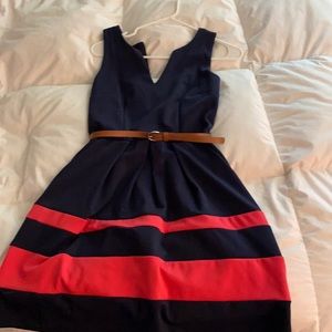 Beautiful navy and pink dress